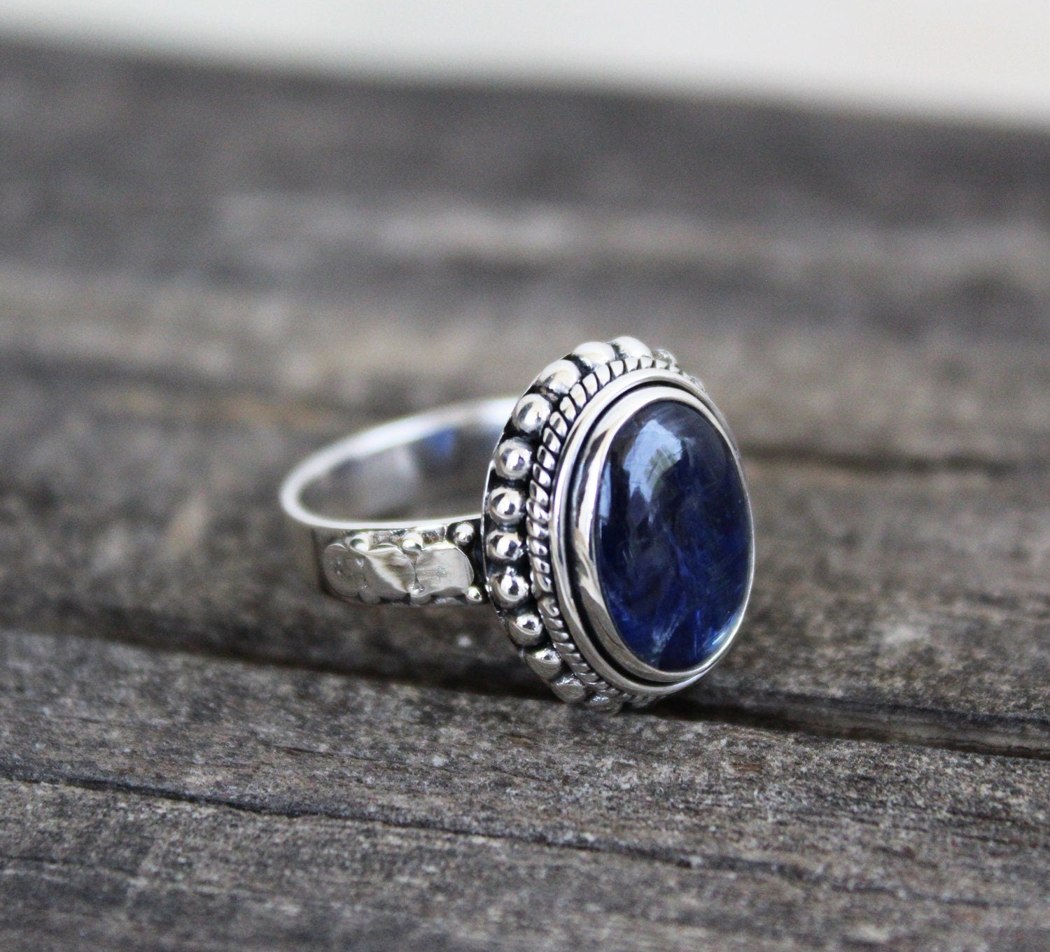 Natural Tanzanite Ring, Sterling Silver Ring, Handmade, December Birthstone, Vintage, everyday ring