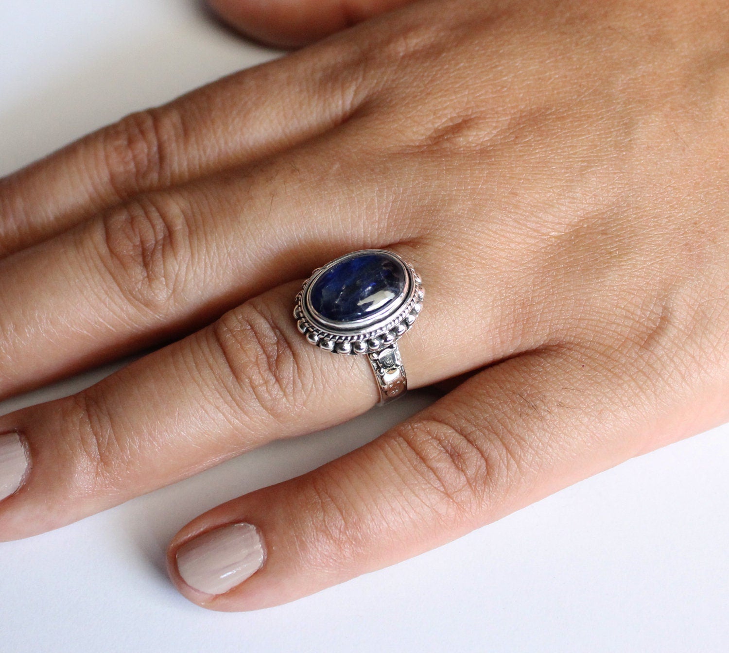Natural Tanzanite Ring, Sterling Silver Ring, Handmade, December Birthstone, Vintage, everyday ring