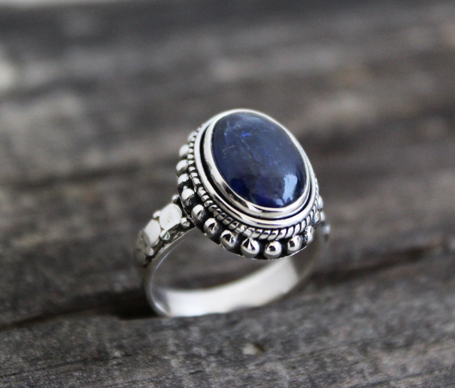 Natural Tanzanite Ring, Sterling Silver Ring, Handmade, December Birthstone, Vintage, everyday ring