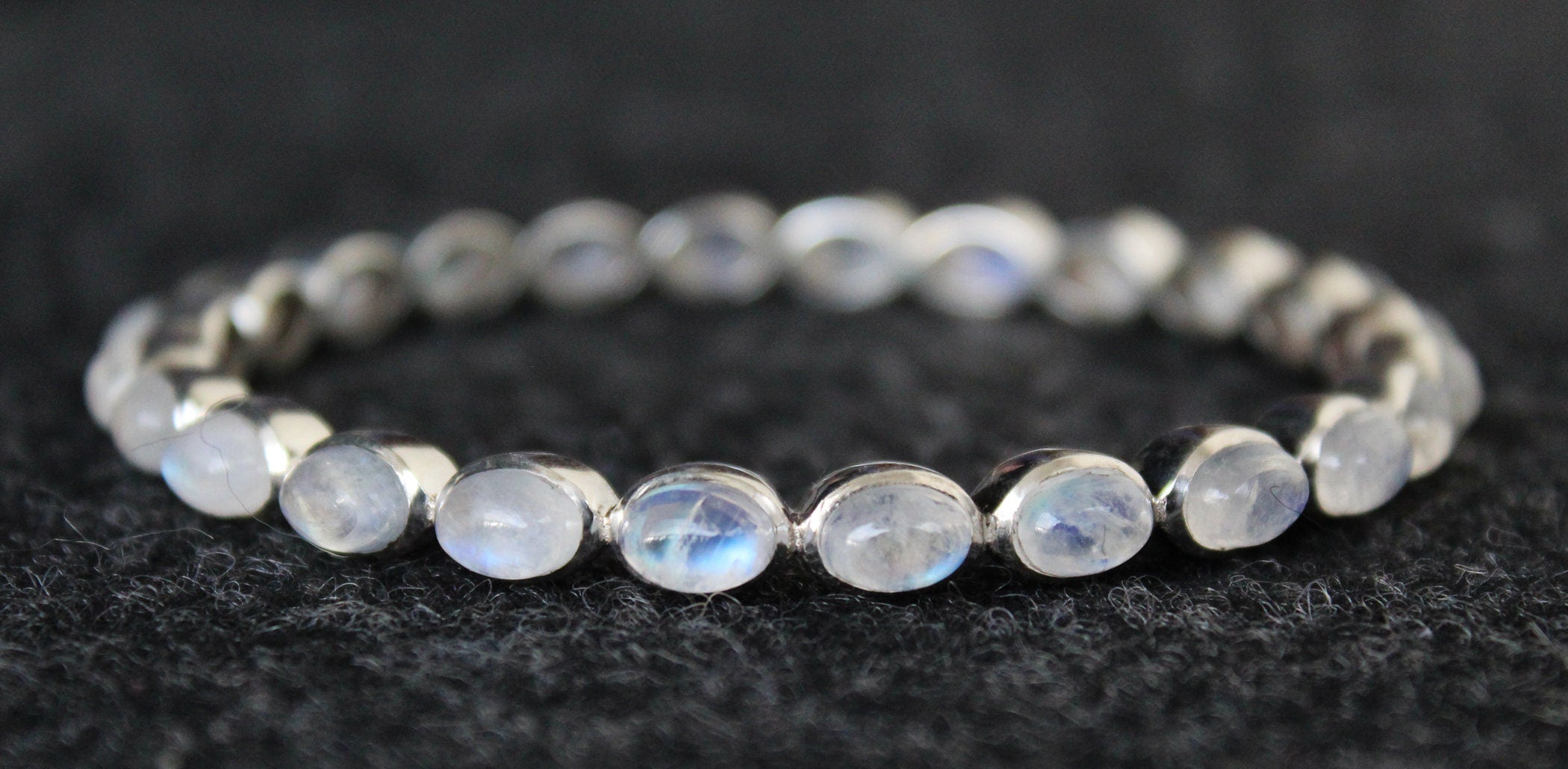 Rainbow Moonstone Bracelet, Sterling Silver, Celestial Jewelry, June Birthstone, Bridesmaid Gift