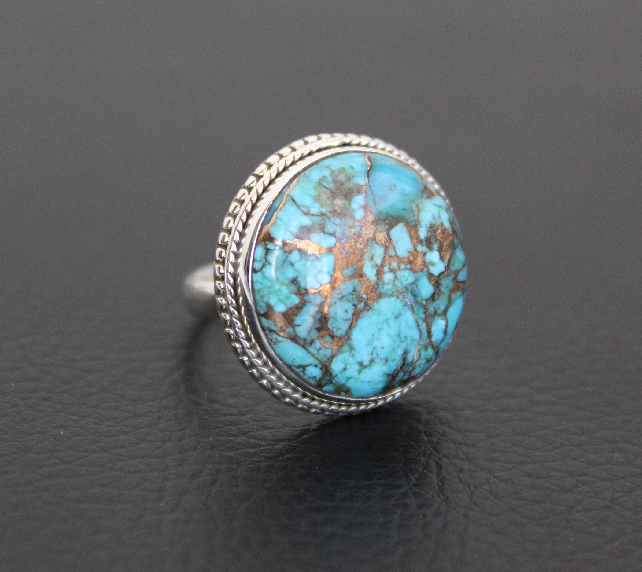Copper Turquoise Ring, December Birthstone, turquoisering, silver turquoise ring, turquoise gemstone rings