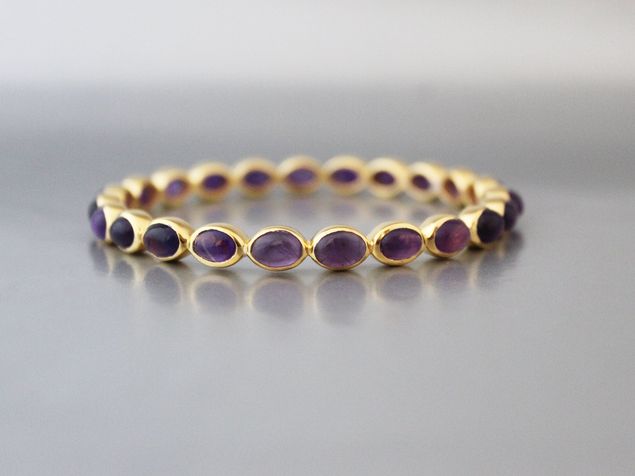 Amethyst Bracelet, Sterling Silver, February Birthstone, Bridal Jewelry Gift, Gift For Her, Healing Crystal Jewelry, Birthday Gift