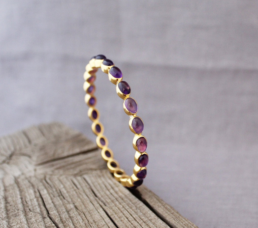 Amethyst Bracelet, Sterling Silver, February Birthstone, Bridal Jewelry Gift, Gift For Her, Healing Crystal Jewelry, Birthday Gift