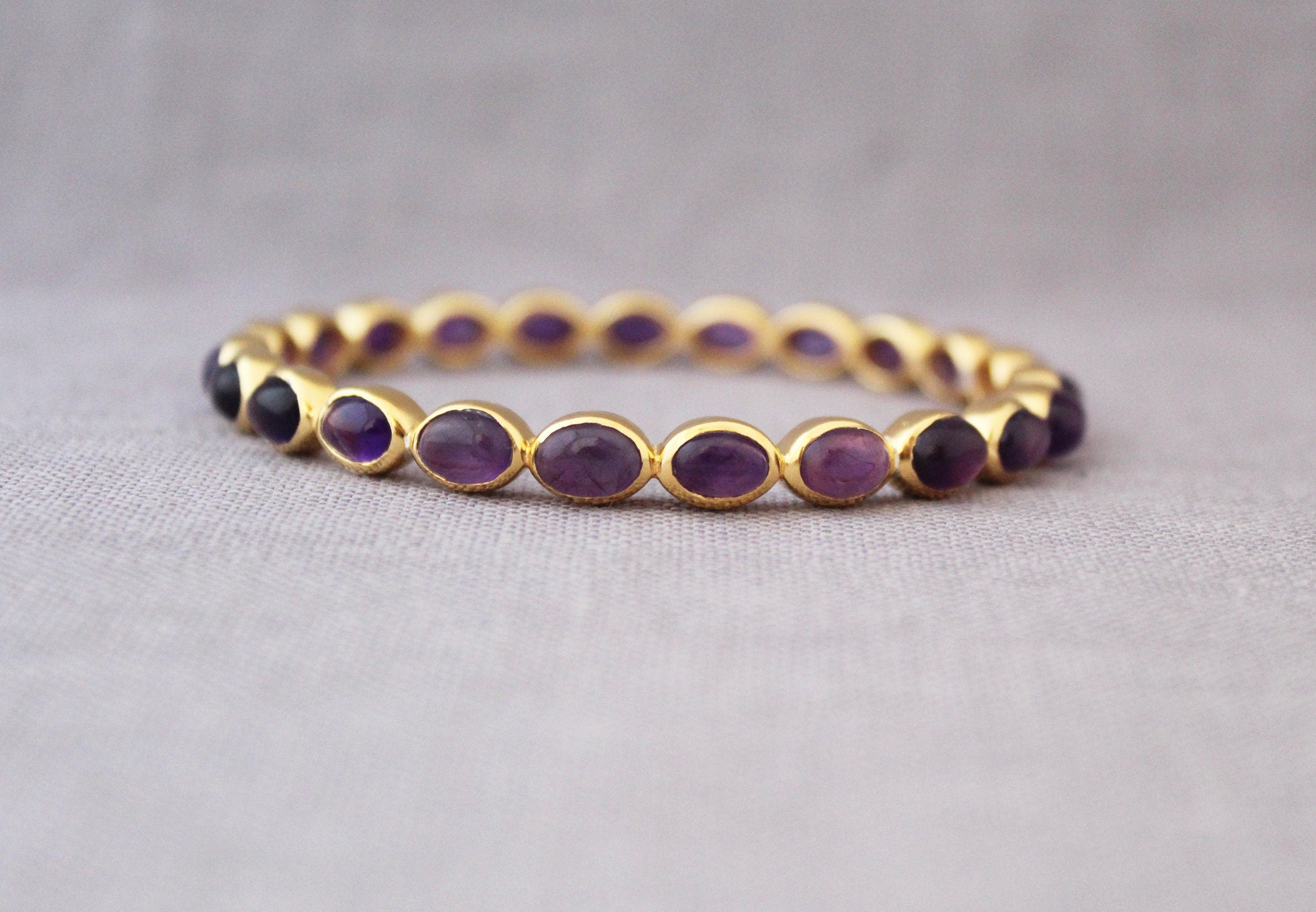 Amethyst Bracelet, Sterling Silver, February Birthstone, Bridal Jewelry Gift, Gift For Her, Healing Crystal Jewelry, Birthday Gift