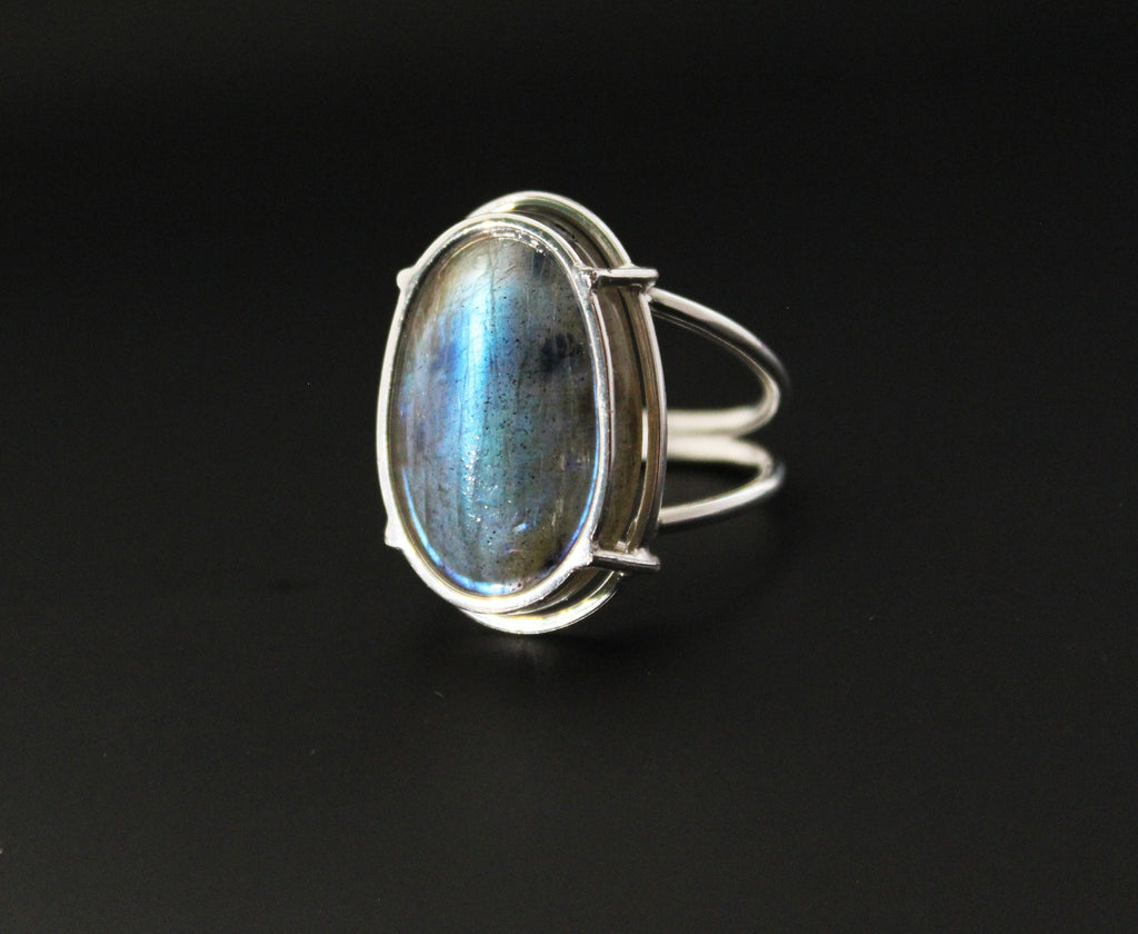 Labradorite Ring, 925 Sterling Silver Ring, Natural Labradorite jewelry, Promise Ring, Unique Ring, Summer Gift Anniversary