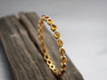 Citrine Gemstone Bracelet, Gold Plated, November Birthstone, Manifestation Ring, Gift For Mom