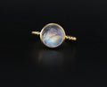 Rainbow Moonstone Ring, Handmade 18K Gold Filled, Dainty Promise Ring, Moonstone Jewelry, Gift for Girlfriend, Sterling Silver
