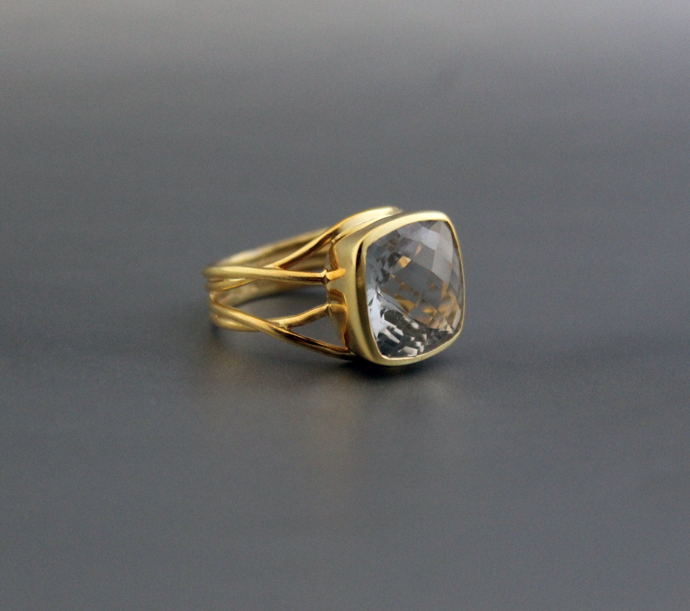 Green Amethyst Prasiolite Ring, 925 Solid Sterling Silver, 14k Gold Vermeil, Gift For Mother, rings for women