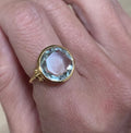 Green Amethyst Ring, Prasiolite Ring, 925 Solid Sterling Silver, 14k Gold Vermeil, Gift For Mother, February Birthstone