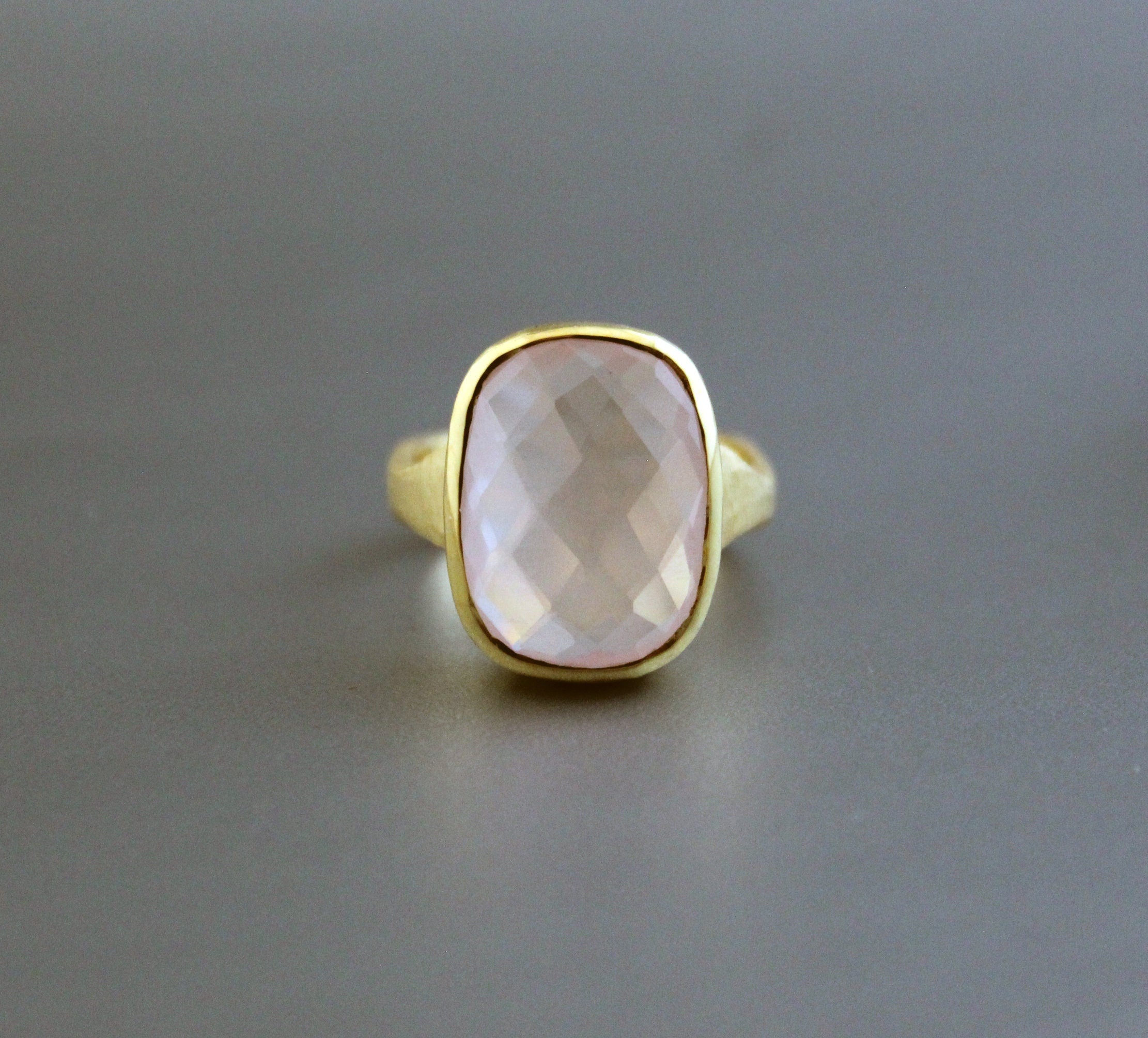 Rose Quartz Ring Gold, pink quartz ring, January Birthstone, unique ring Gift, Quartz Gemstone Ring