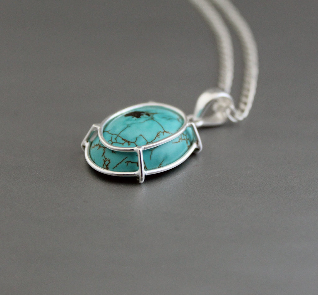 Turquoise Necklace, Birthstone Necklace, Layering Gemstone Jewelry, Birthday Gift Her, Gifts for women, Turquoise Jewelry, Gemstone Jewelry
