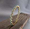 Chalcedony Bracelet, 14K Gold, Bridal Jewelry Gift, Gift For Her, Healing Crystal Jewelry, 14K Gold Vermiel Handmade Bracelet