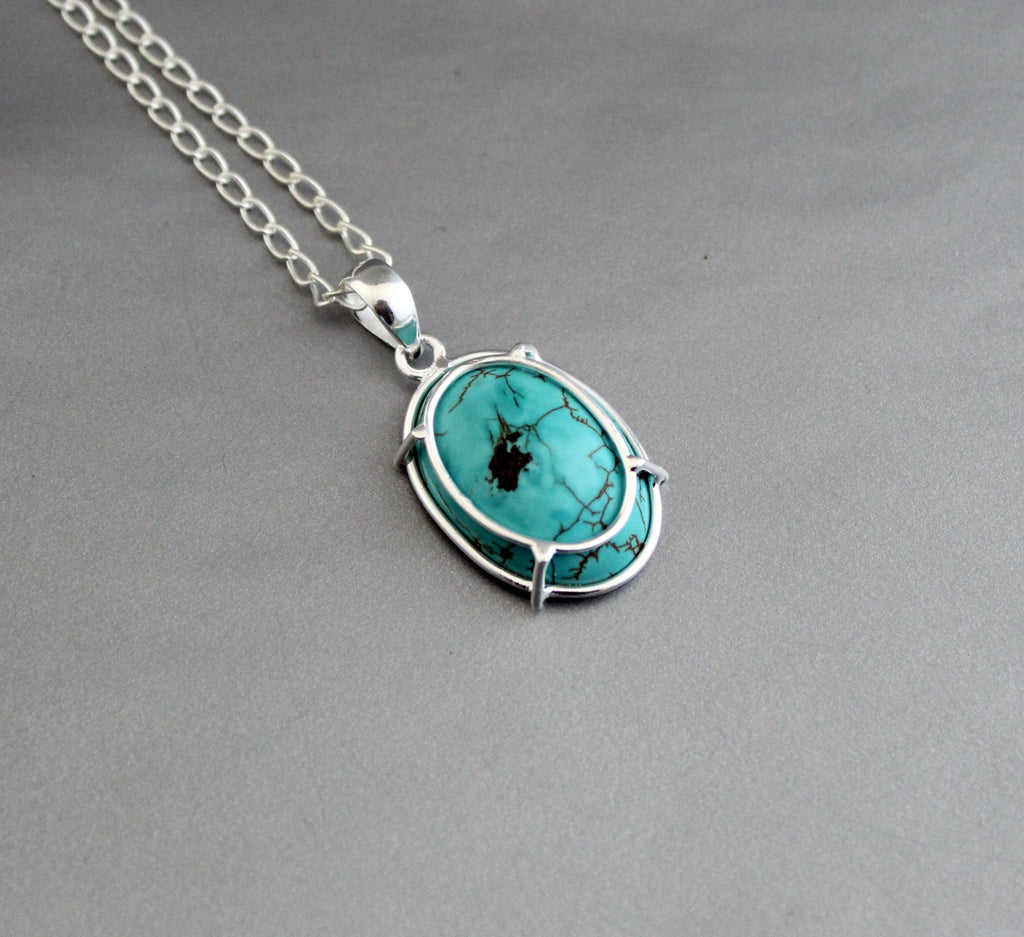 Turquoise Necklace, Birthstone Necklace, Layering Gemstone Jewelry, Birthday Gift Her, Gifts for women, Turquoise Jewelry, Gemstone Jewelry