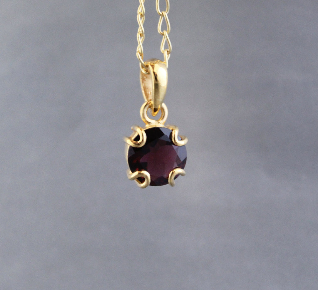 Garnet Necklace Earrings Set, Handmade 925 Sterling Silver, Wedding Jewelry Set, Sterling Silver Dainty Garnet Necklace, Minimalist Jewelry
