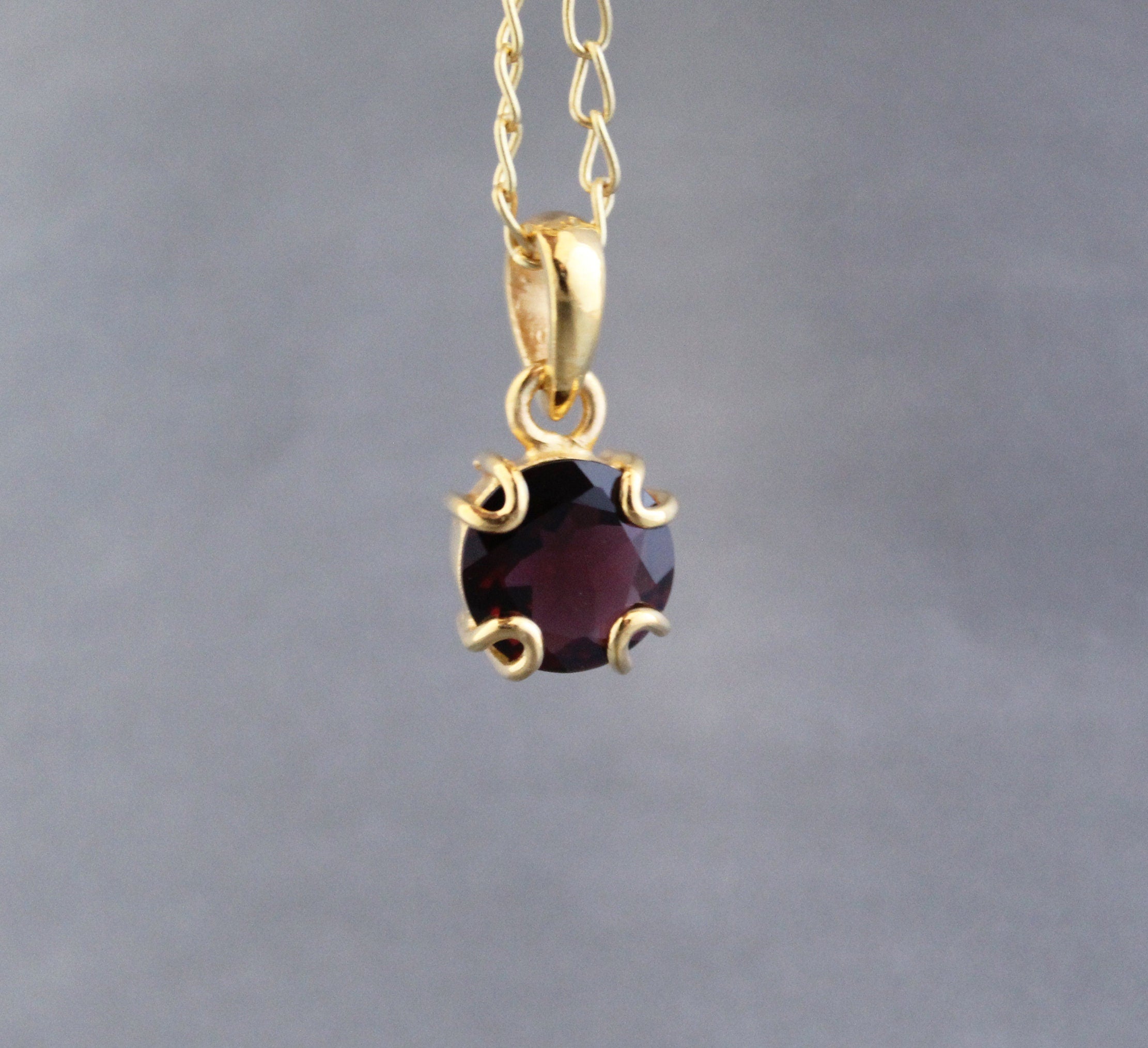 Garnet Necklace Earrings Set, Handmade 925 Sterling Silver, Wedding Jewelry Set, Sterling Silver Dainty Garnet Necklace, Minimalist Jewelry