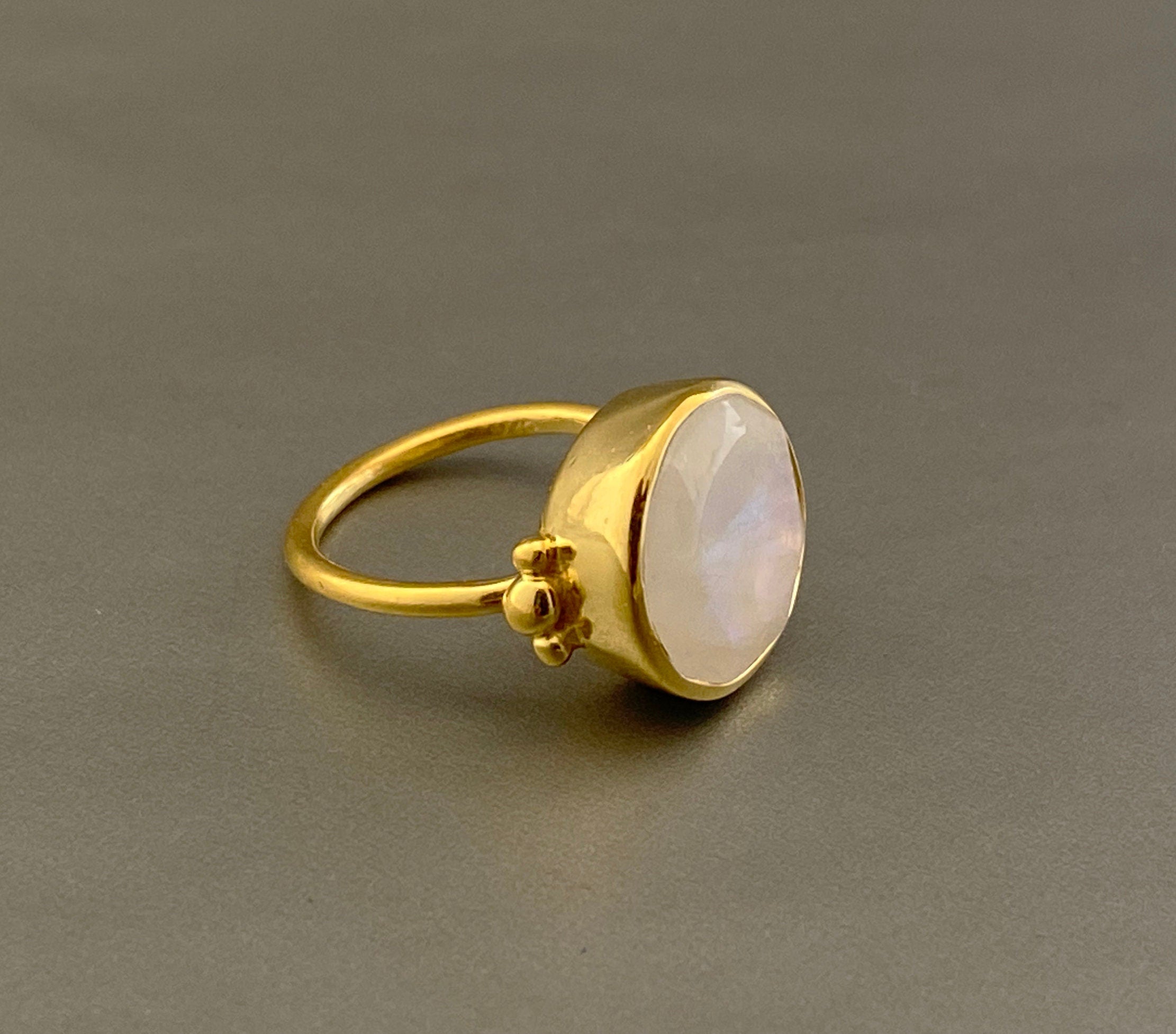 Rainbow Moonstone Ring, 18k Gold Plated Sterling Silver, Bohemian Jewelry, Rainbow Ring, Engagement ring, gemstone silver ring