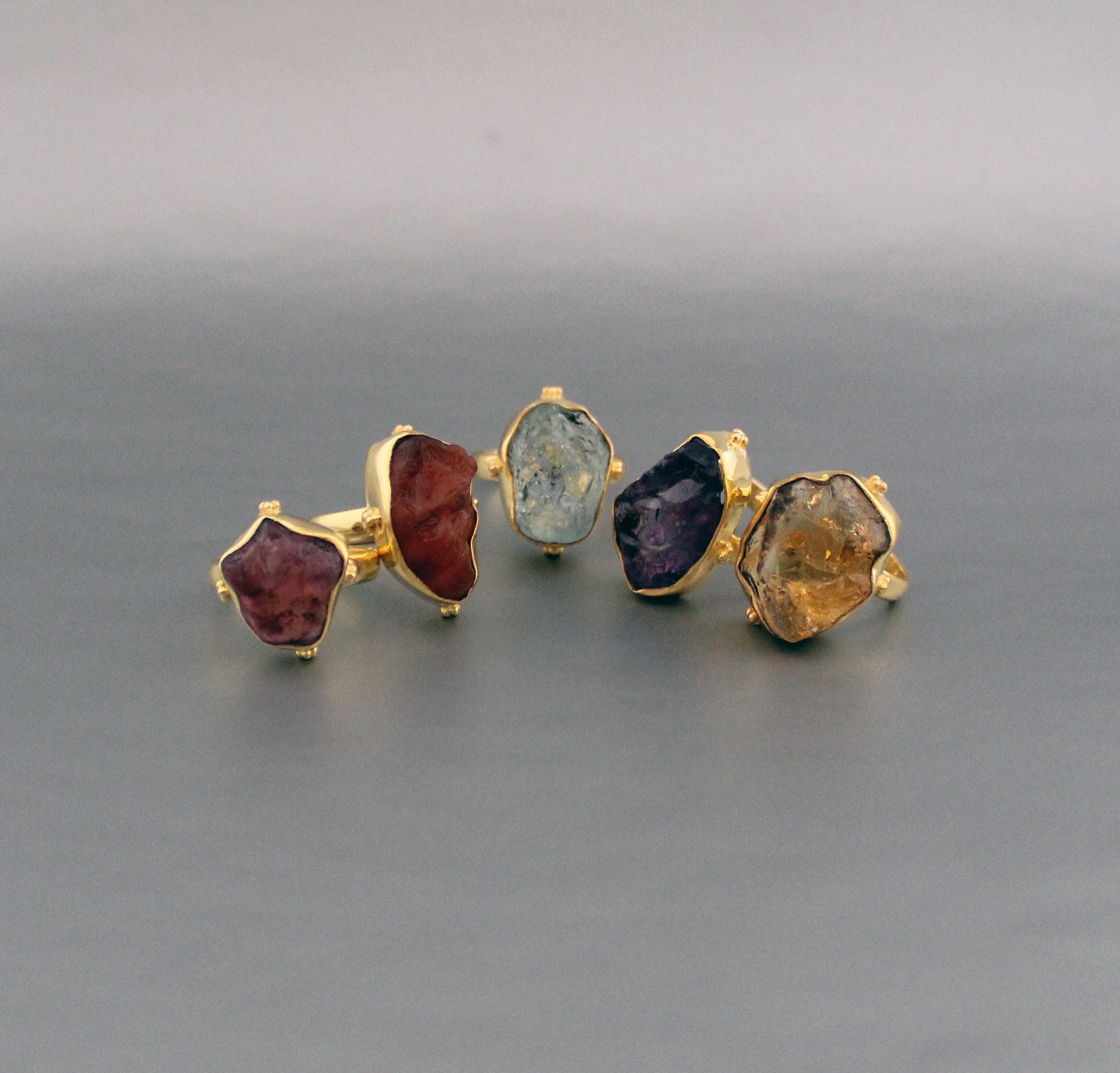 Raw Citrine Ring: Handmade Sterling Silver November Birthstone