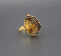 Raw Citrine Ring: Handmade Sterling Silver November Birthstone
