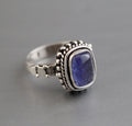 Tanzanite Ring, December Birthstone, Boho Gemstone Ring, Anniversary Gift for Her, Vintage Sterling Silver, Gift for Mom