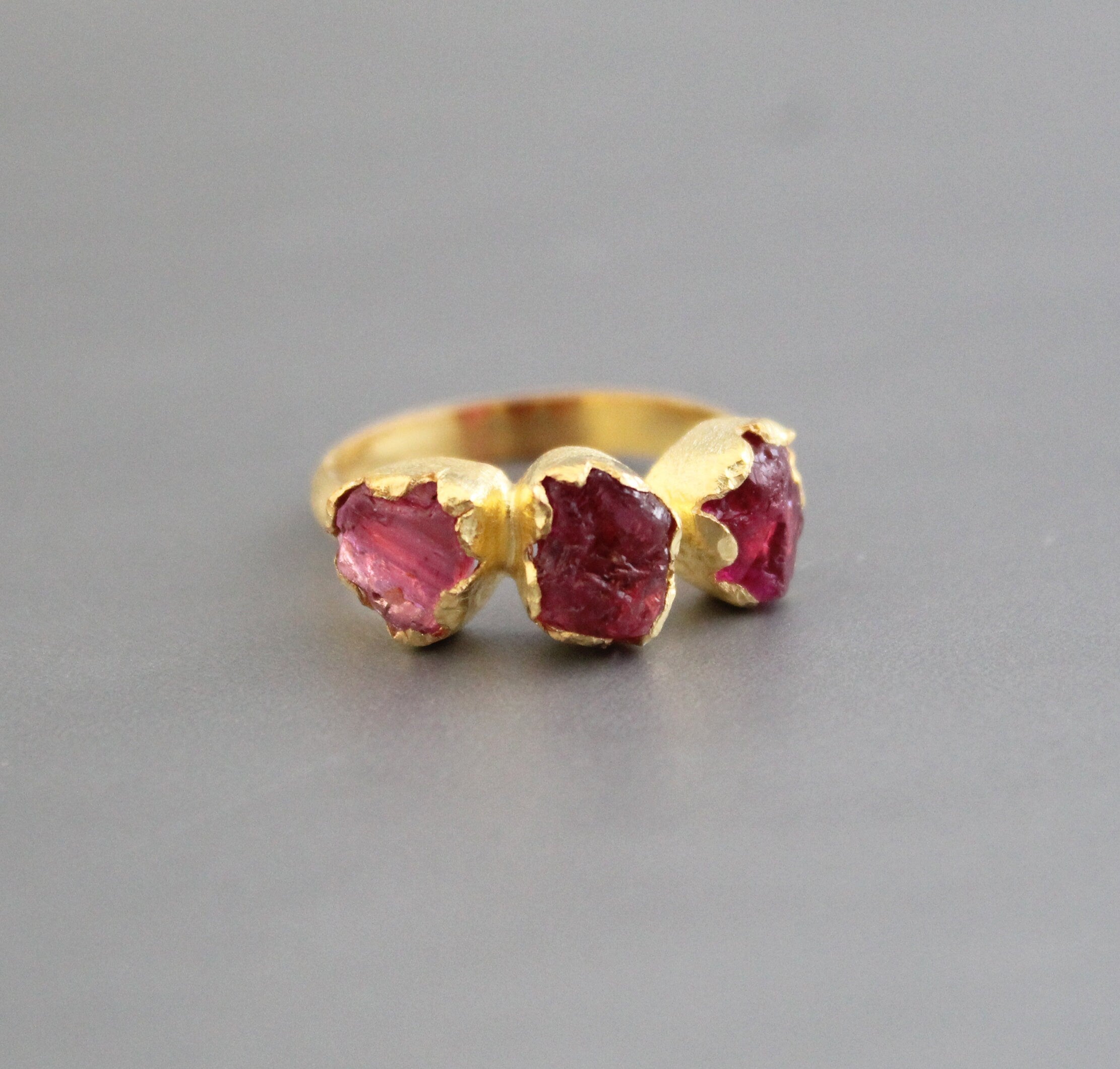 Raw Tourmaline Ring, October Birthstone, Gift For Her, Sterling Silver Handmade Ring, Boho Minimalist Ring For Gift