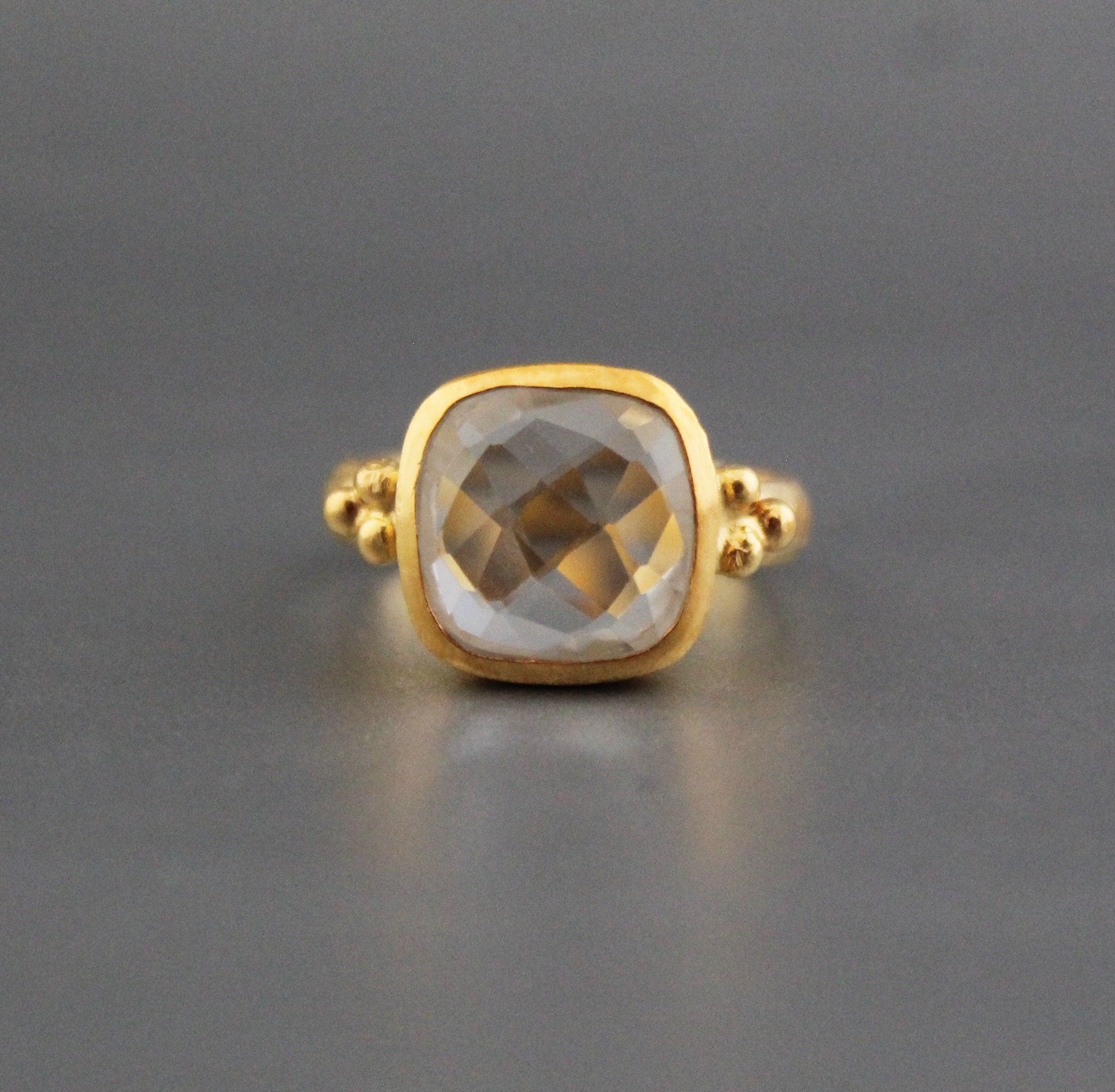 Clear Quartz Ring, 925 Sterling Silver, April Birthstone, Anniversary Gift, Gift for Girlfriend
