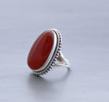 Carnelian Ring, Birthstone Jewelry, Art Deco ring, 925 sterling Silver Ring, Gifts for Mom, Handmade Jewelry, Birthstone Rings, Custom Rings