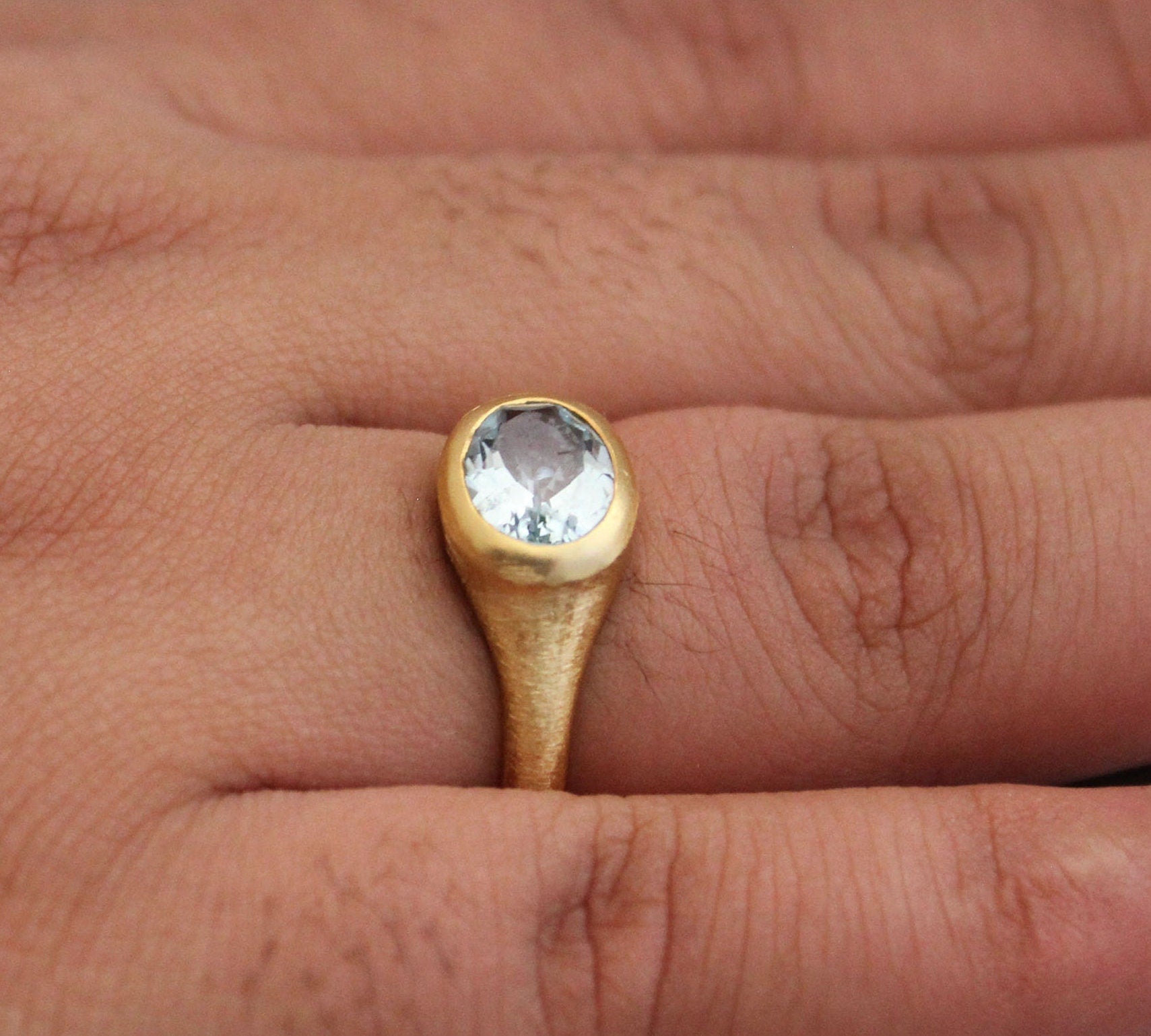 Natural Aquamarine Ring, Solitaire Ring, March Birthstone Ring, dainty promise ring, Blue Gemstone Ring, Engagement ring, Wedding Gifts