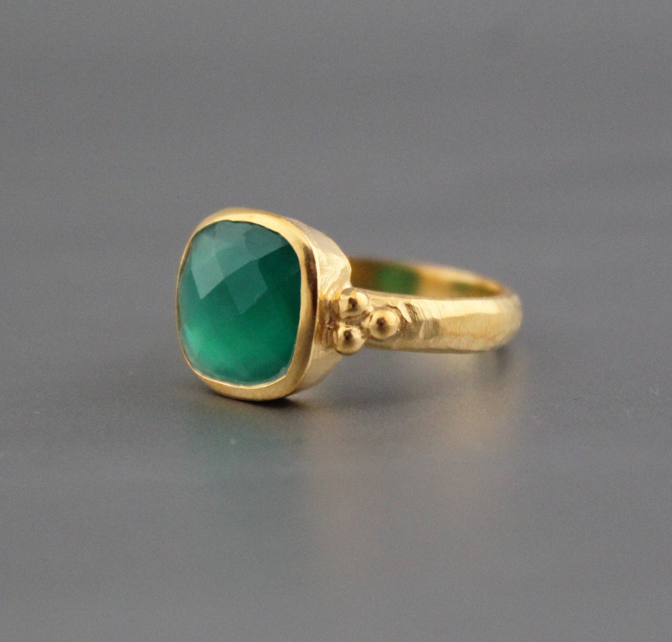 Green Onyx Ring, Green Gemstone Ring, Chunky Statement Ring, Bold Crystal Jewelry, Mothers Day