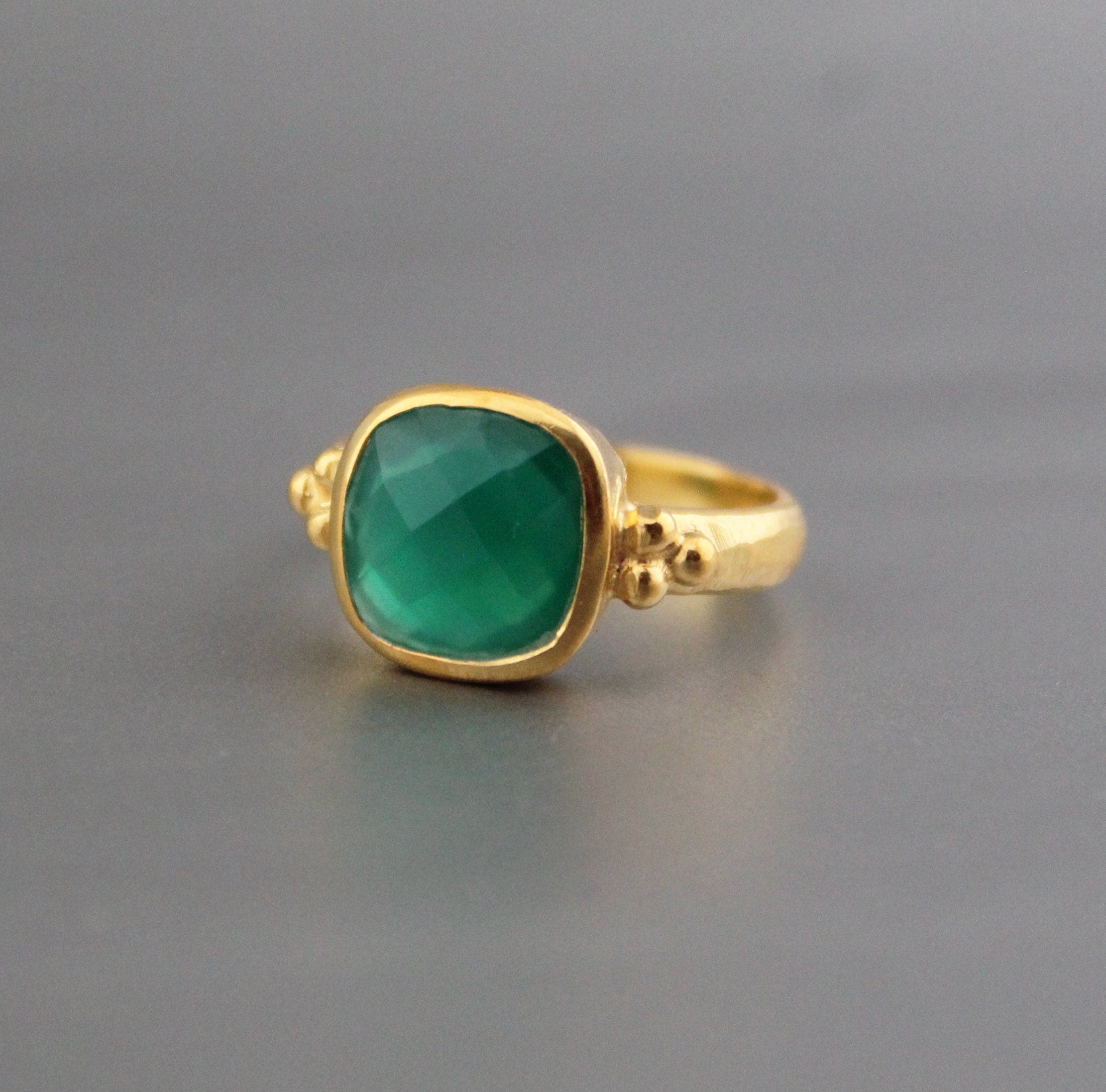 Green Onyx Ring, Green Gemstone Ring, Chunky Statement Ring, Bold Crystal Jewelry, Mothers Day