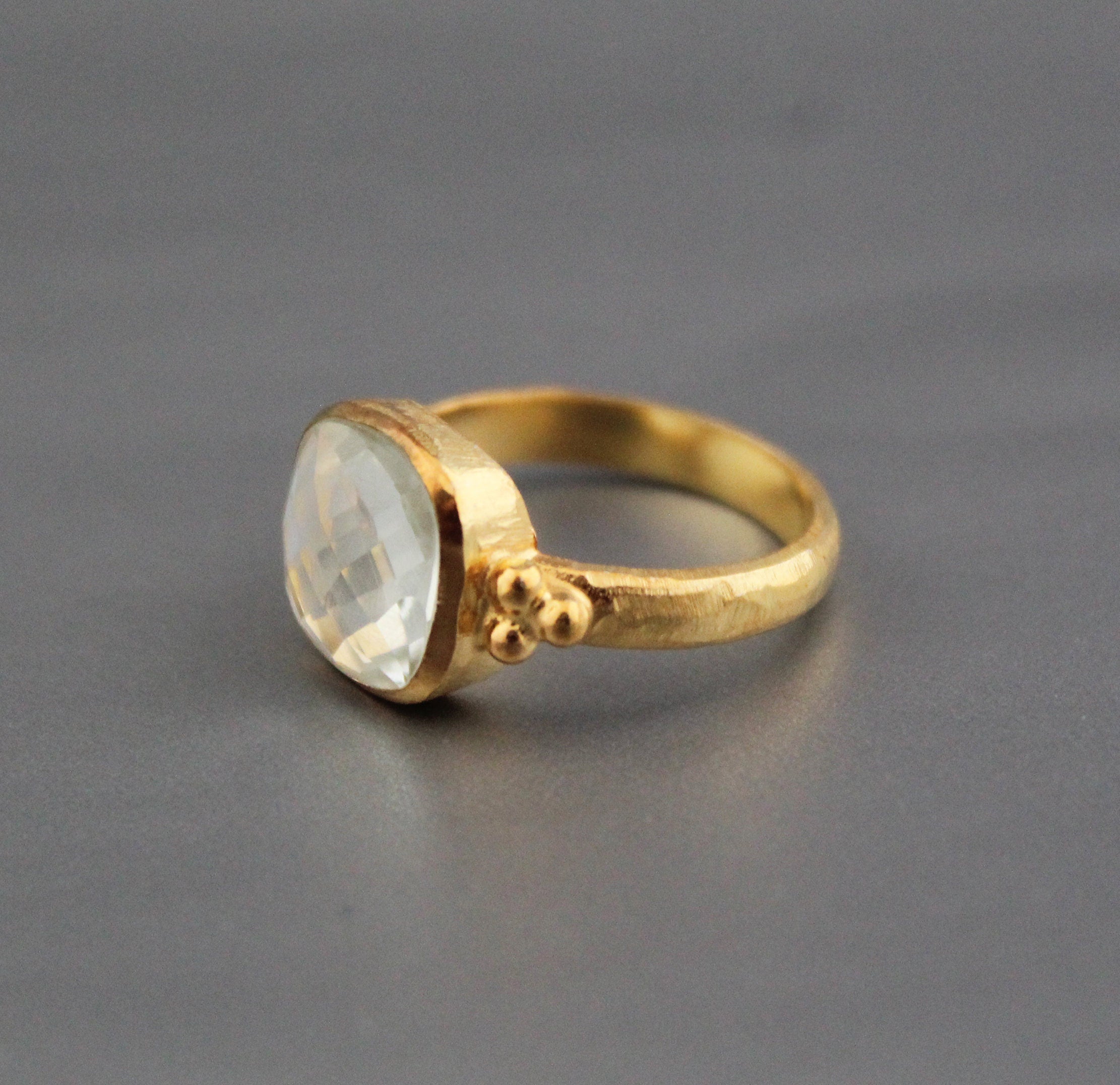 Clear Quartz Ring, 925 Sterling Silver, April Birthstone, Anniversary Gift, Gift for Girlfriend