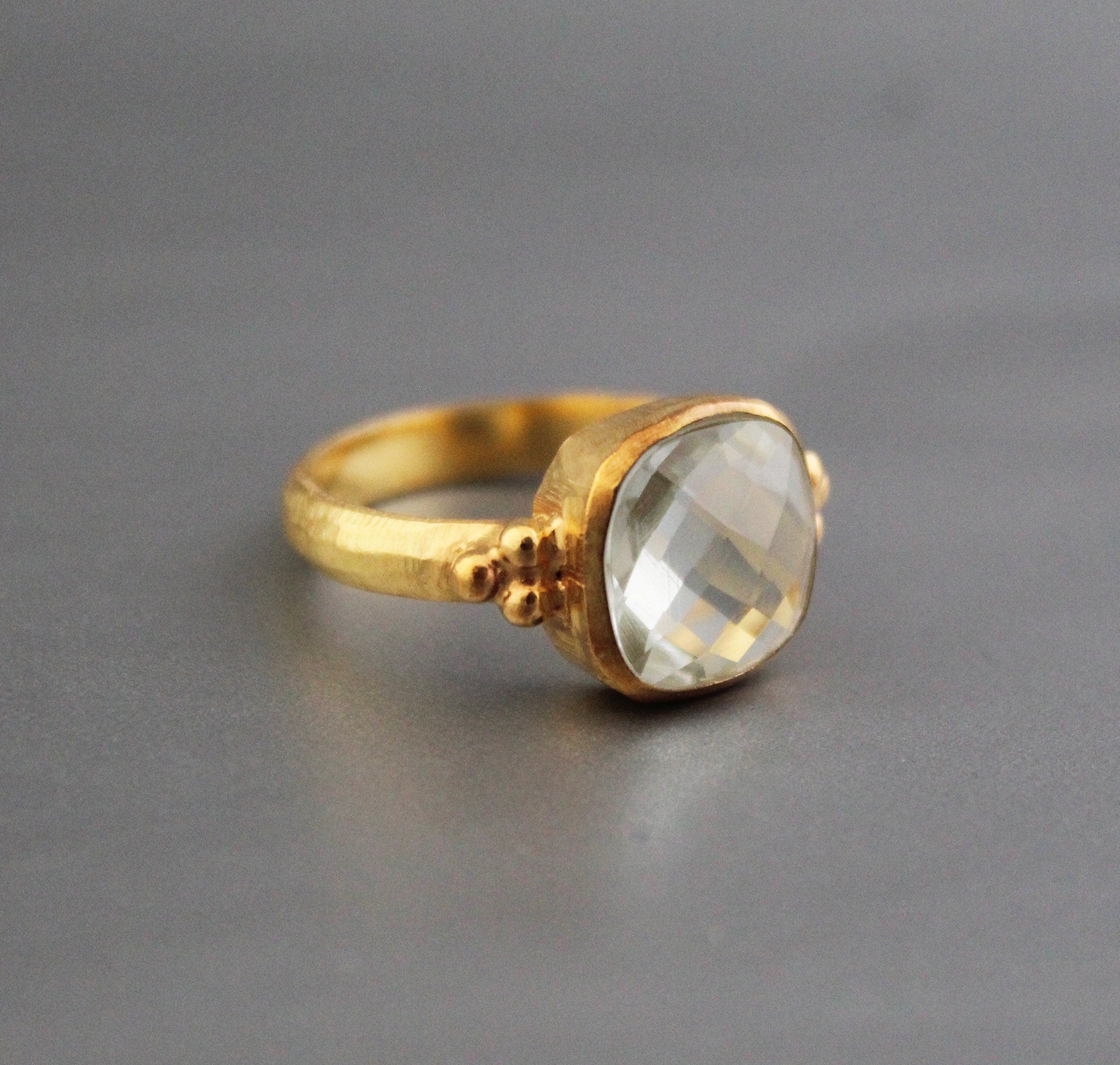 Clear Quartz Ring, 925 Sterling Silver, April Birthstone, Anniversary Gift, Gift for Girlfriend