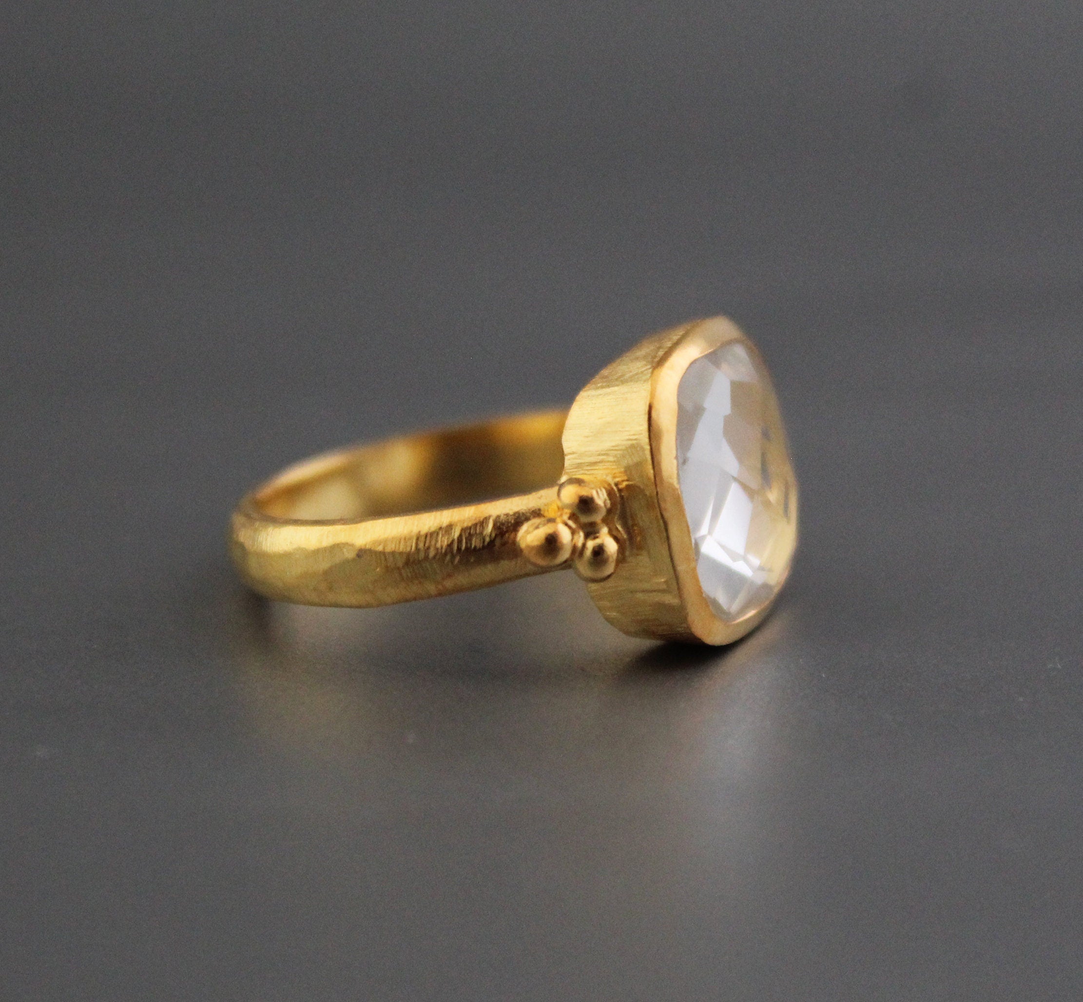 Clear Quartz Ring, 925 Sterling Silver, April Birthstone, Anniversary Gift, Gift for Girlfriend