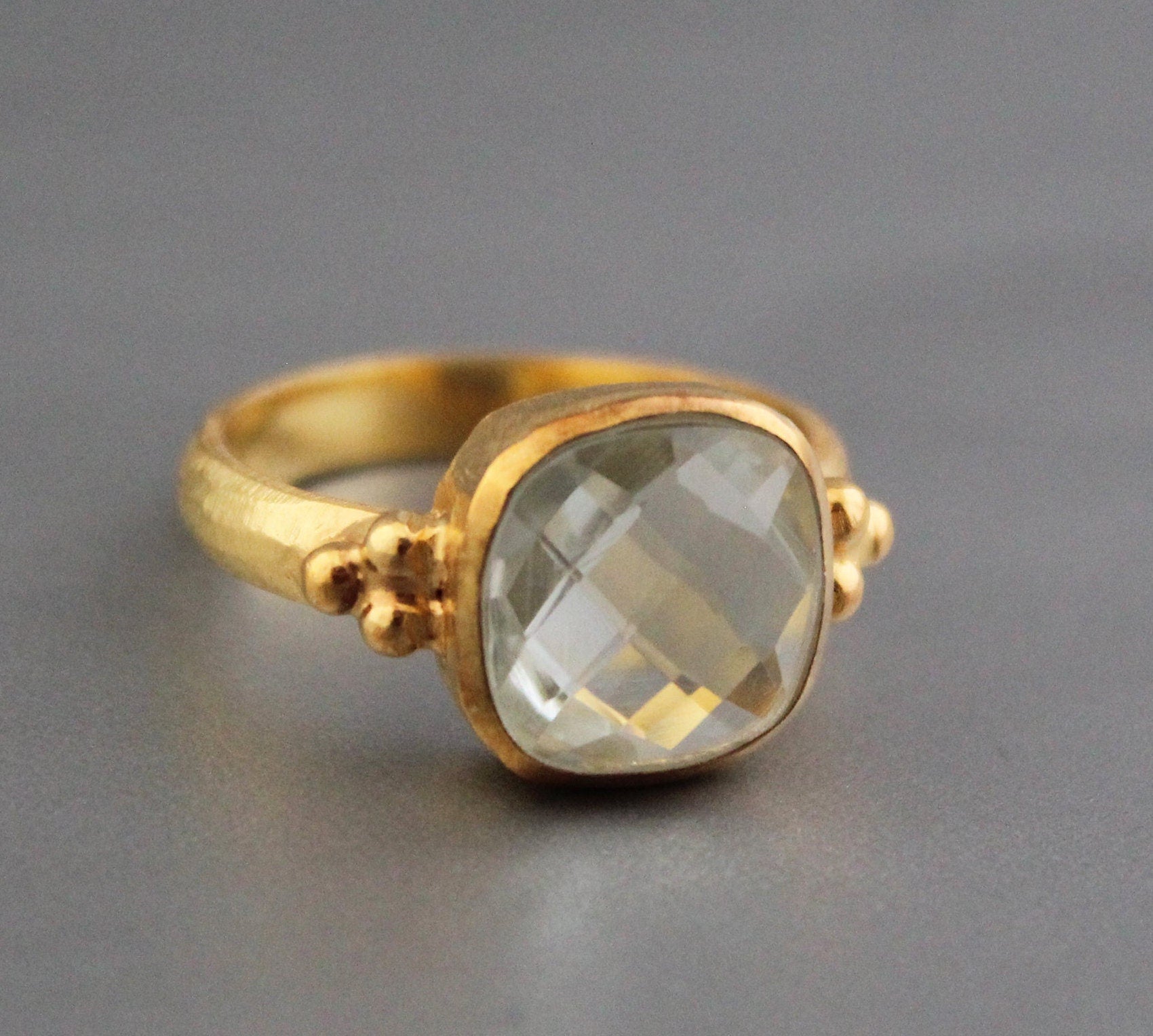Clear Quartz Ring, 925 Sterling Silver, April Birthstone, Anniversary Gift, Gift for Girlfriend