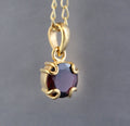 Garnet Necklace, Dainty Gold Pendant, Anniversary Gift, Bridesmaid Gifts, Birthstone Necklace, Personalized Jewelry, Birthstone Necklace