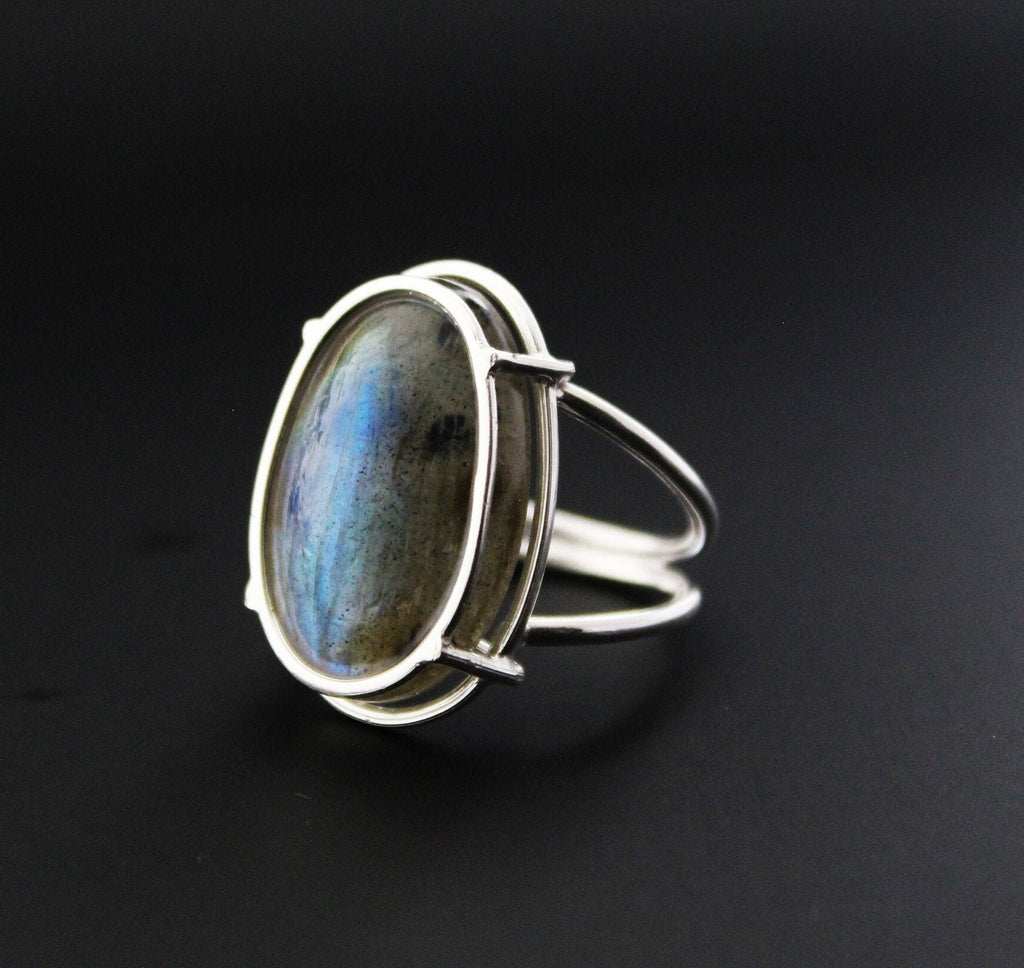 Labradorite Ring, 925 Sterling Silver Ring, Natural Labradorite jewelry, Promise Ring, Unique Ring, Summer Gift Anniversary