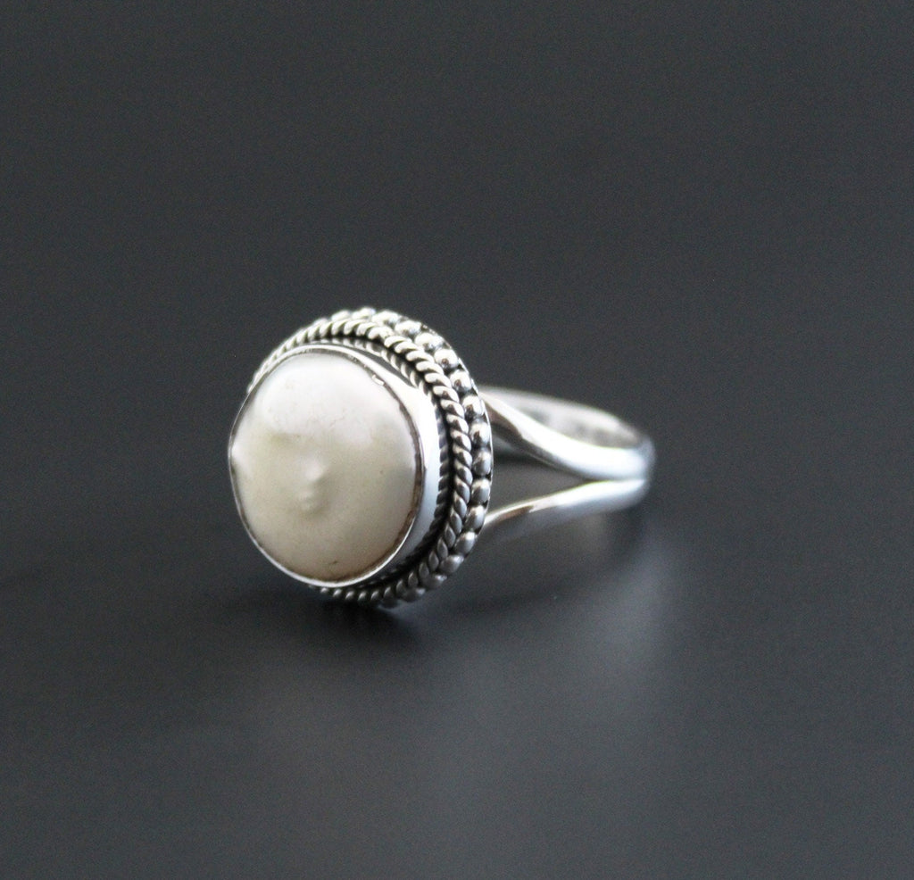 Vintage Pearl Ping, Statement Ring, Engagement Ring, Freshwater Pearl Ring, June Birthstone, Mother's Day Gift For Her, pearlrings