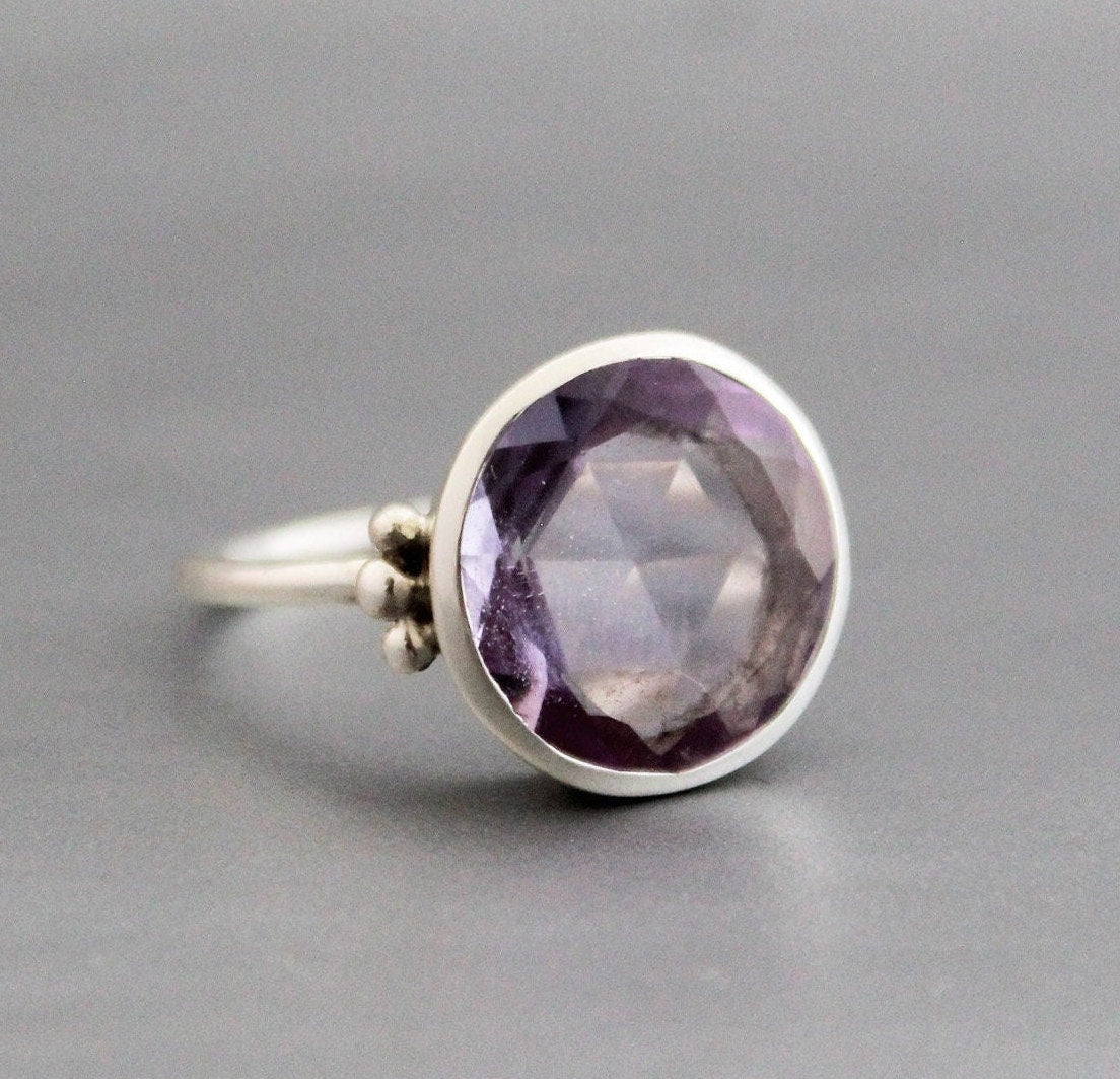 Amethyst Ring, 925 Sterling Silver Ring, Handmade Ring, Wedding Jewelry, Gift Ring, Unique Gift For Her