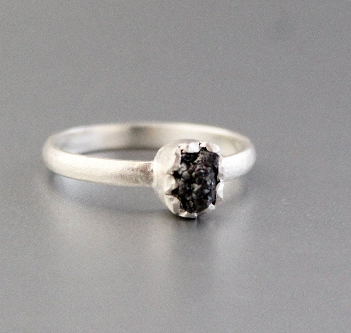 Raw Diamond Ring, April Birthstone, Rough Diamond, Anniversary Gift, Personalized Gifts, Gift for Mom