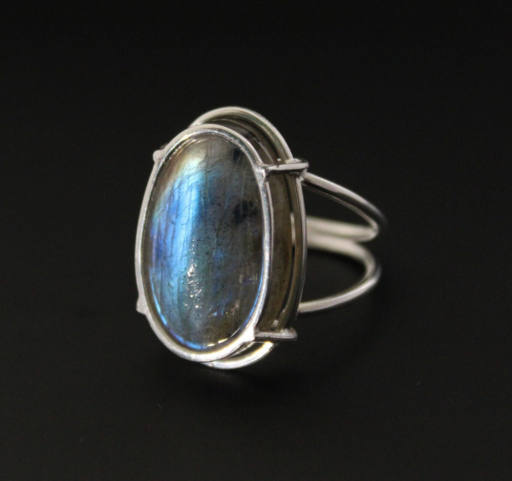 Labradorite Ring, 925 Sterling Silver Ring, Natural Labradorite jewelry, Promise Ring, Unique Ring, Summer Gift Anniversary