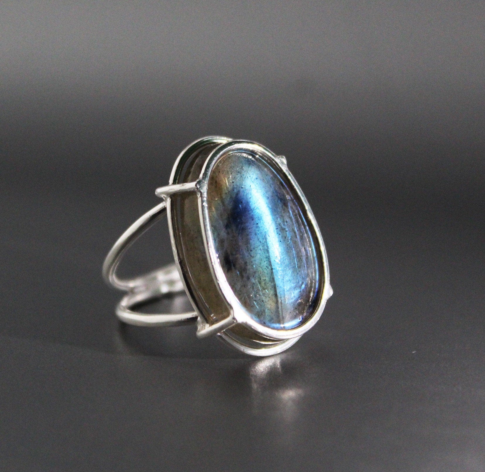 Labradorite Ring, 925 Sterling Silver Ring, Natural Labradorite jewelry, Promise Ring, Unique Ring, Summer Gift Anniversary