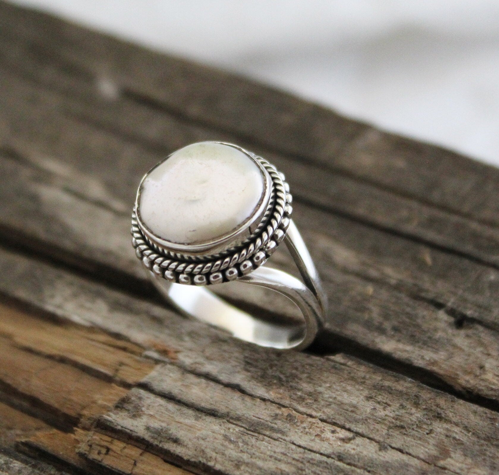 Vintage Pearl Ping, Statement Ring, Engagement Ring, Freshwater Pearl Ring, June Birthstone, Mother's Day Gift For Her, pearlrings