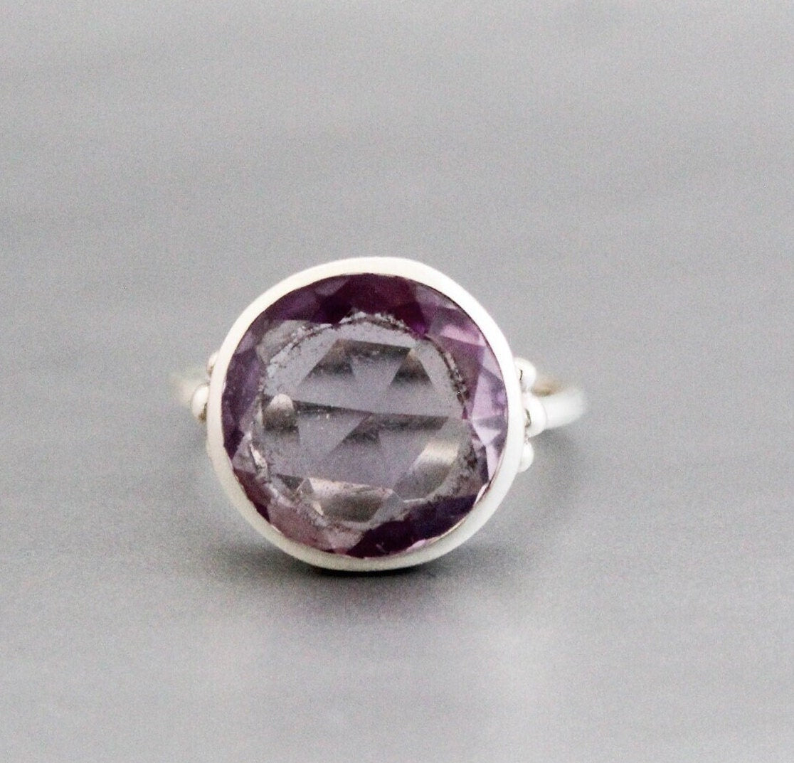 Amethyst Ring, 925 Sterling Silver Ring, Handmade Ring, Wedding Jewelry, Gift Ring, Unique Gift For Her