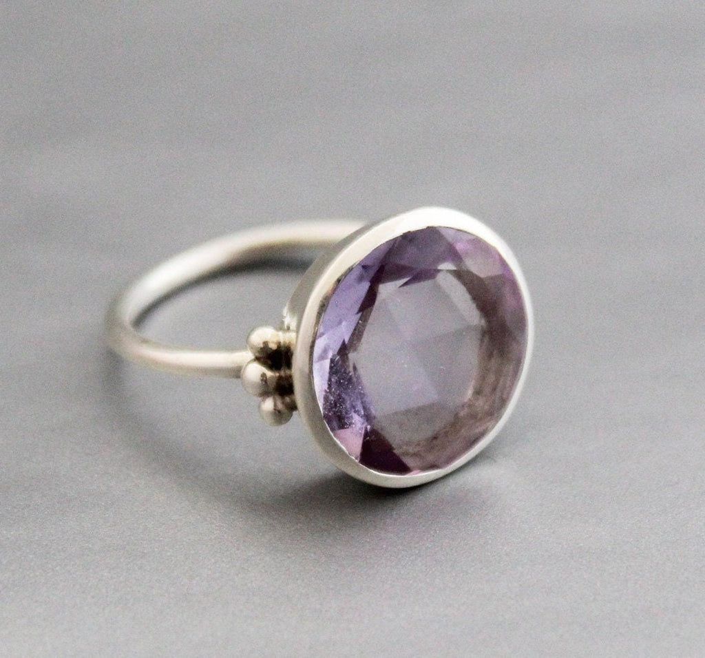 Amethyst Ring, 925 Sterling Silver Ring, Handmade Ring, Wedding Jewelry, Gift Ring, Unique Gift For Her