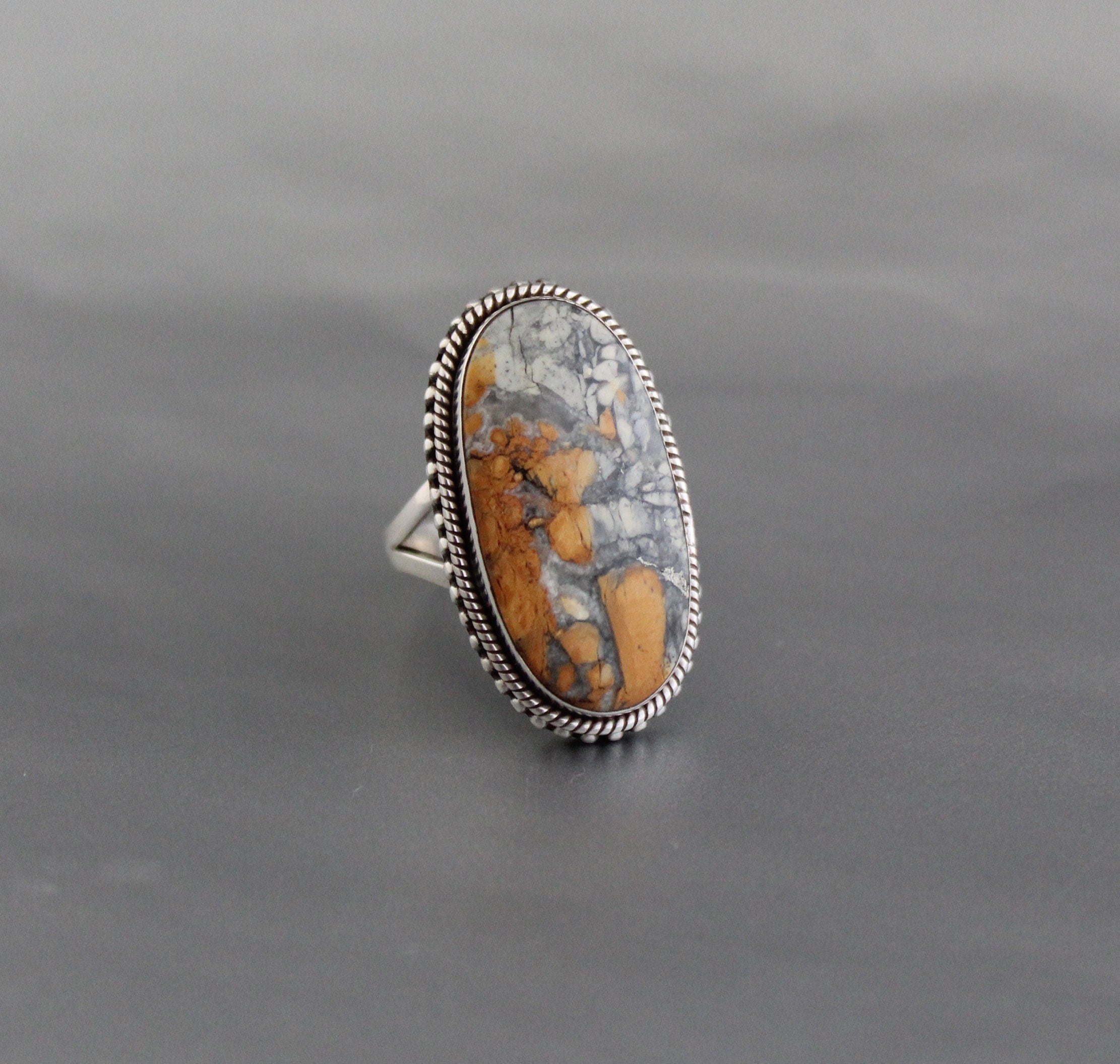 Jasper ring, Agate Rings, 925 Sterling Silver Ring, Boho Statement Ring, Large Silver Rings for Women,