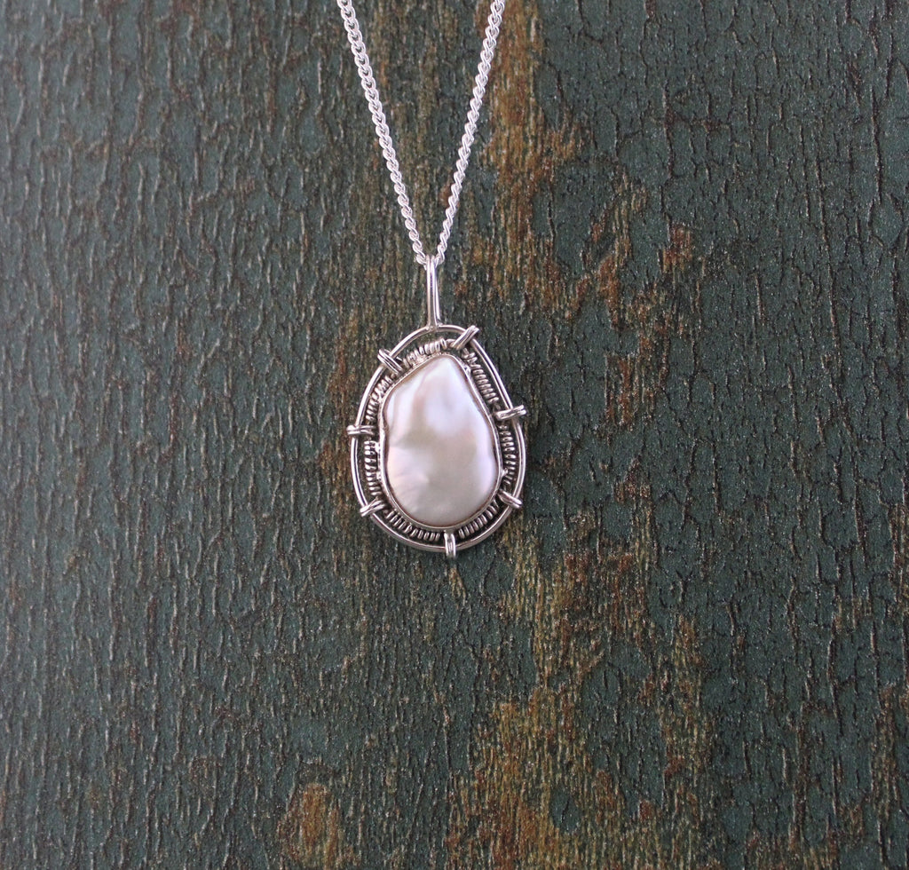 Keshi Pearl Necklace, Birthstone Necklace, Personalized Gifts for Her, Natural Pearl Necklace, Birthday Gifts