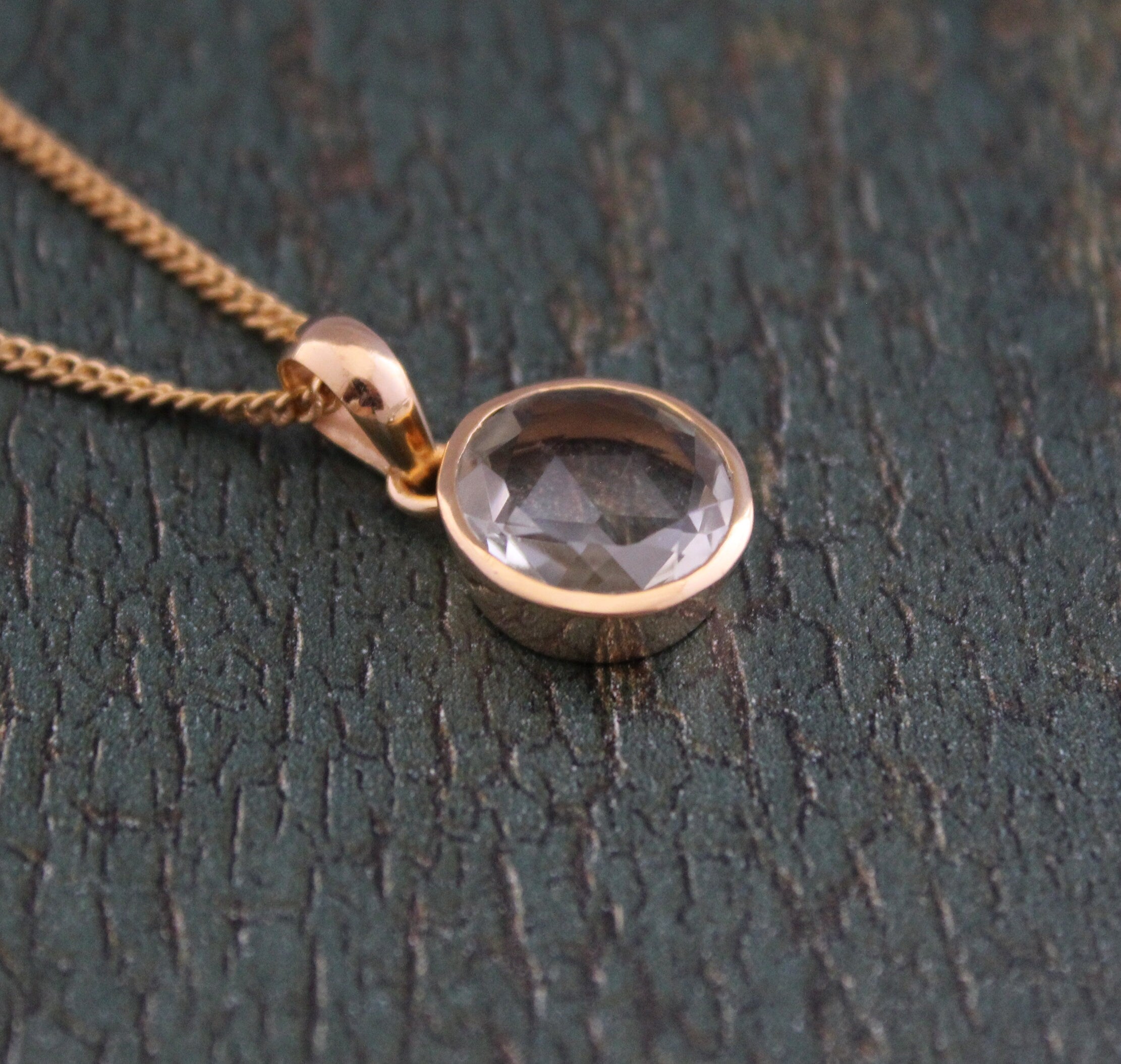Prasiolite Pendant, Green Amethyst, 18K Gold Filled, Gemstone pendant, Birthday Gift for Her, Mothers Day Gift