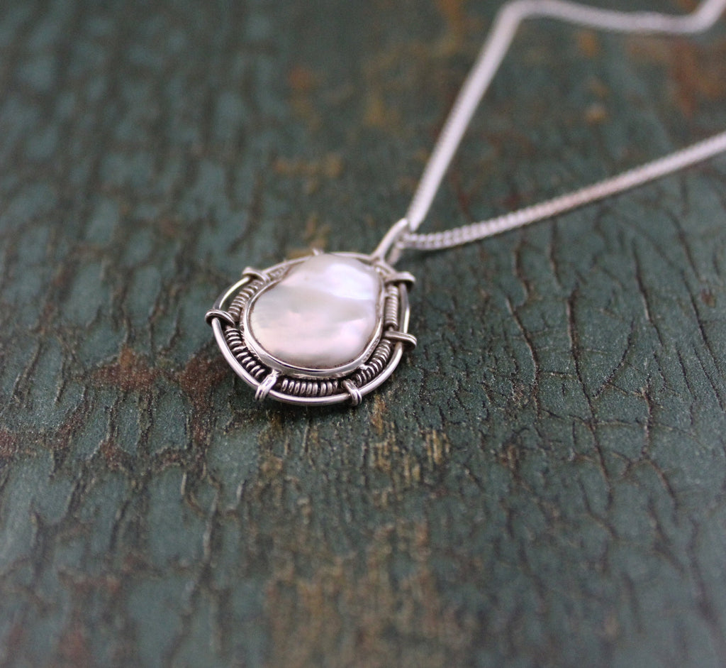 Keshi Pearl Necklace, Birthstone Necklace, Personalized Gifts for Her, Natural Pearl Necklace, Birthday Gifts