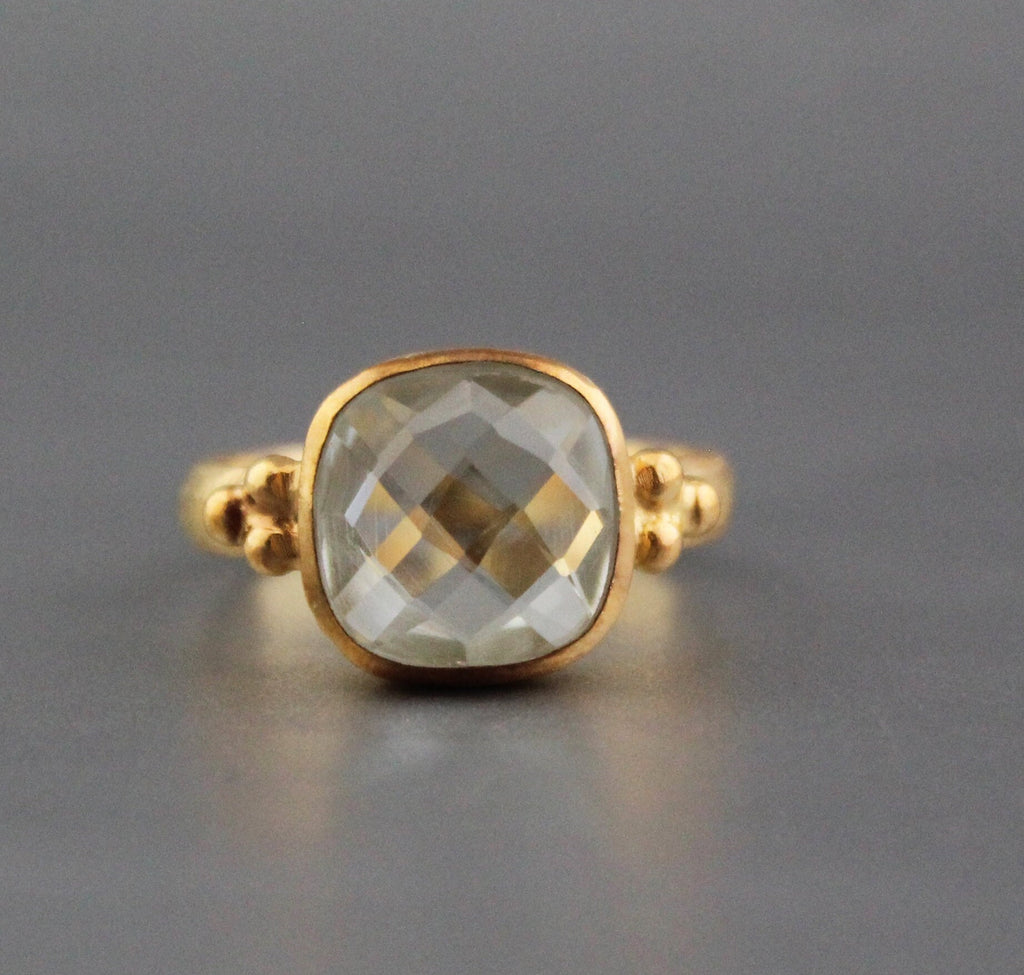 Clear Quartz Ring, 925 Sterling Silver, April Birthstone, Anniversary Gift, Gift for Girlfriend