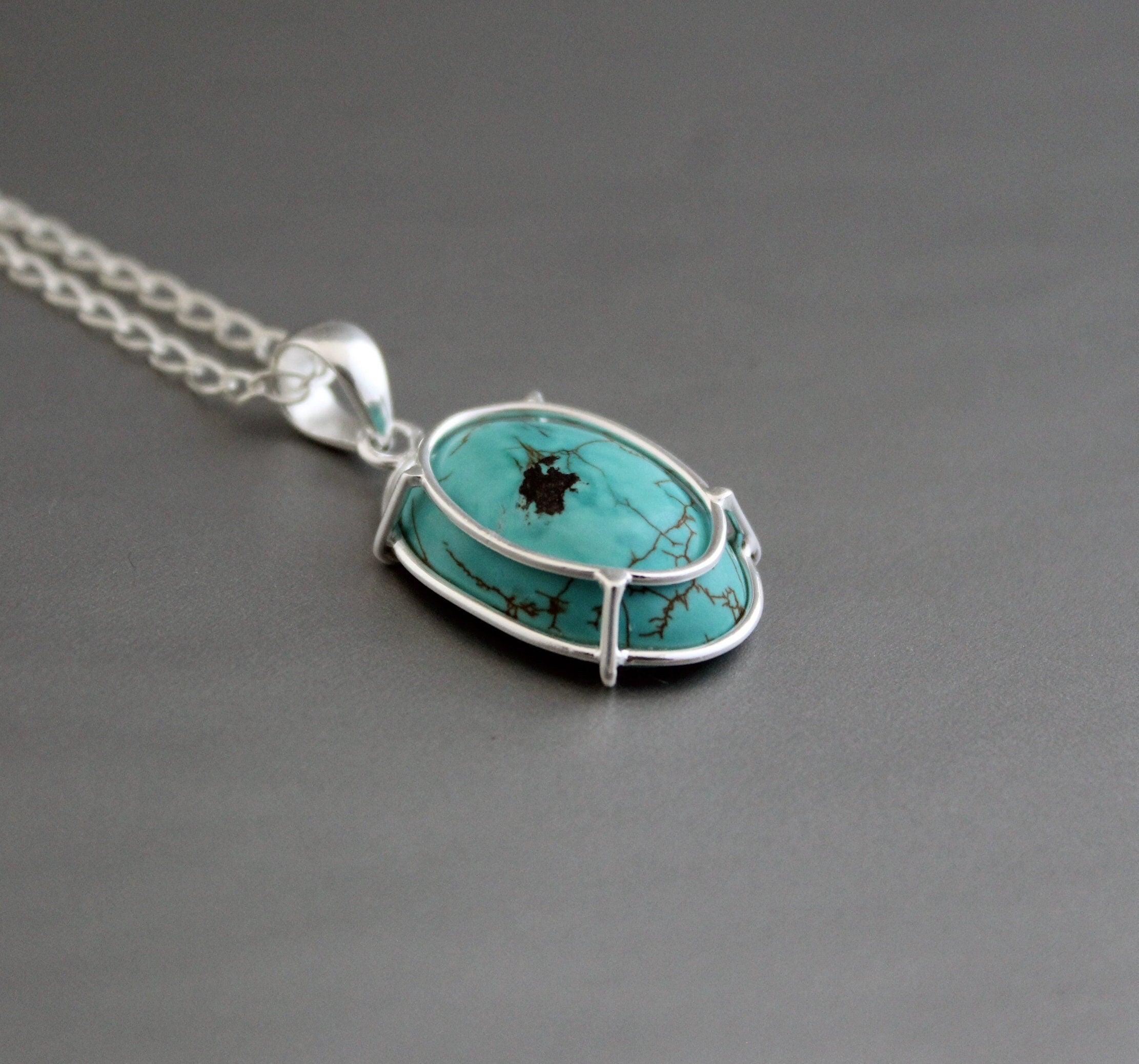 Turquoise Necklace, Birthstone Necklace, Layering Gemstone Jewelry, Birthday Gift Her, Gifts for women, Turquoise Jewelry, Gemstone Jewelry