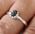 Raw Diamond Ring, April Birthstone, Rough Diamond, Anniversary Gift, Personalized Gifts, Gift for Mom